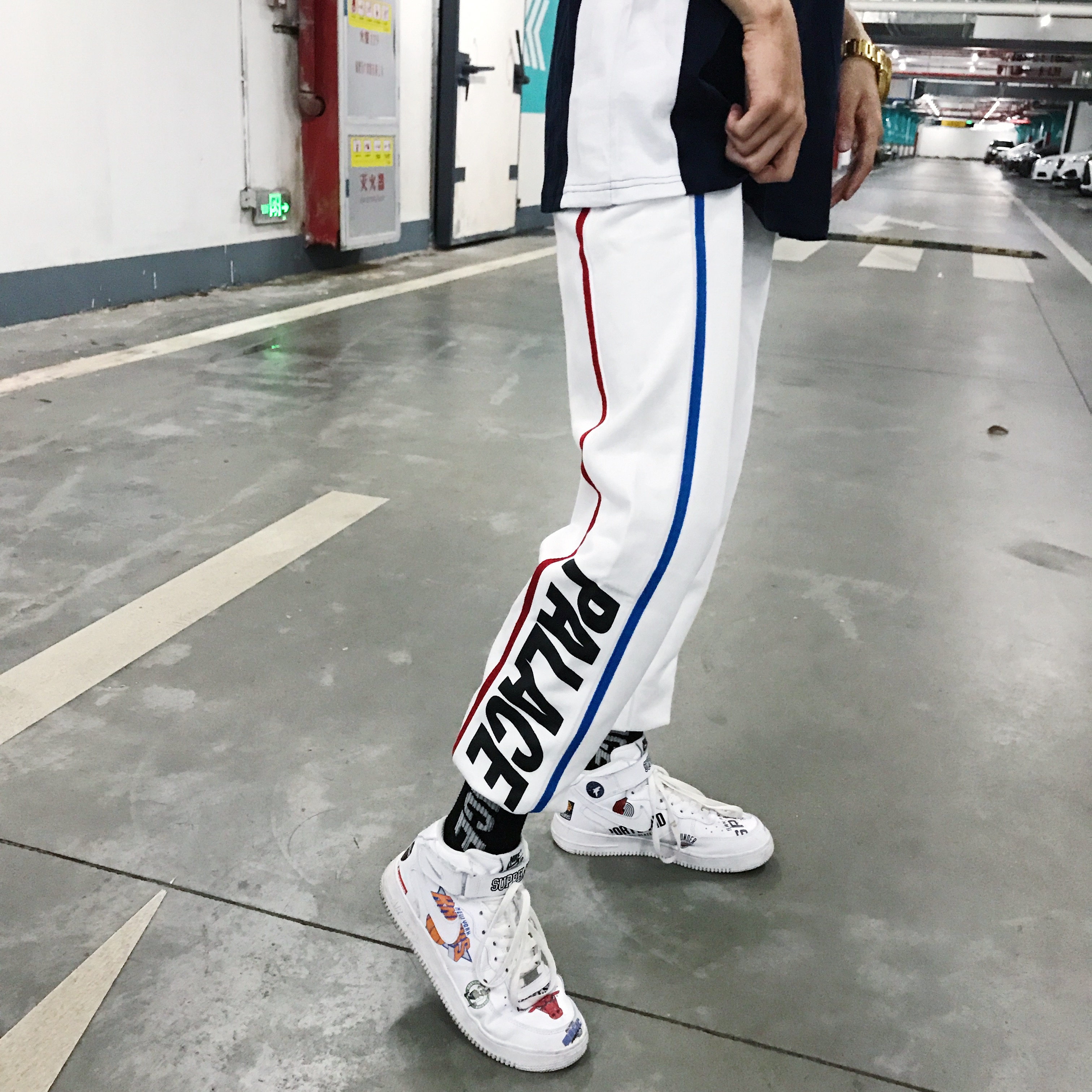 18 SS PALACE CUỘC SỐNG thể thao giản dị quần thẳng chân quần chân feet hip hop đường phố ông nội với cùng một đoạn quần âu nam