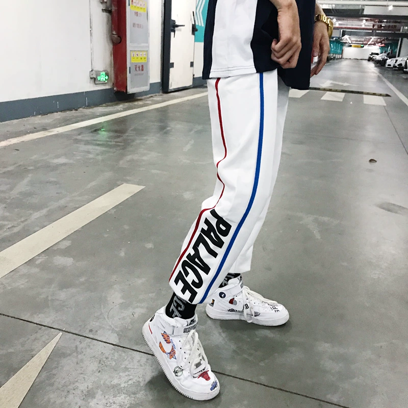 18 SS PALACE CUỘC SỐNG thể thao giản dị quần thẳng chân quần chân feet hip hop đường phố ông nội với cùng một đoạn quần đũi nam