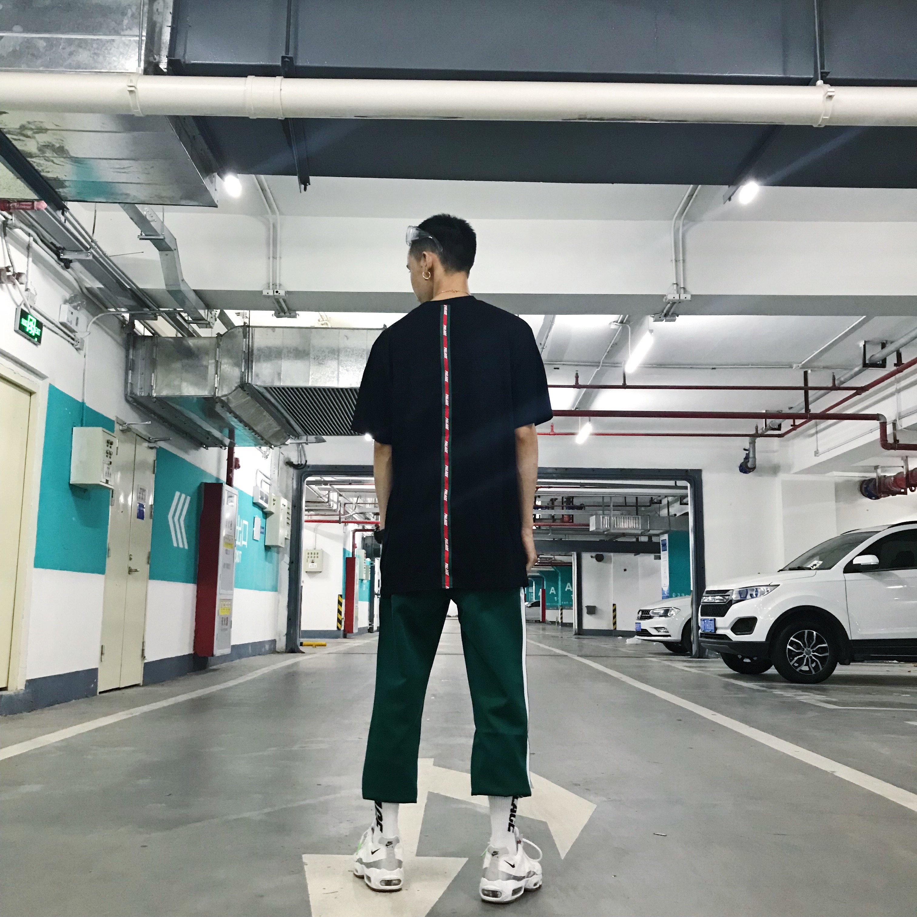 Palace cuộc sống tide thương hiệu retro thư chuỗi thể thao giản dị quần hiphop hip hop nam giới và phụ nữ các cặp vợ chồng triều áo đôi nam nữ
