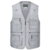 Mùa xuân và mùa hè vest vest vest người cao tuổi trung niên cha mùa xuân áo khoác cotton trung niên vest vest nam nhiều túi