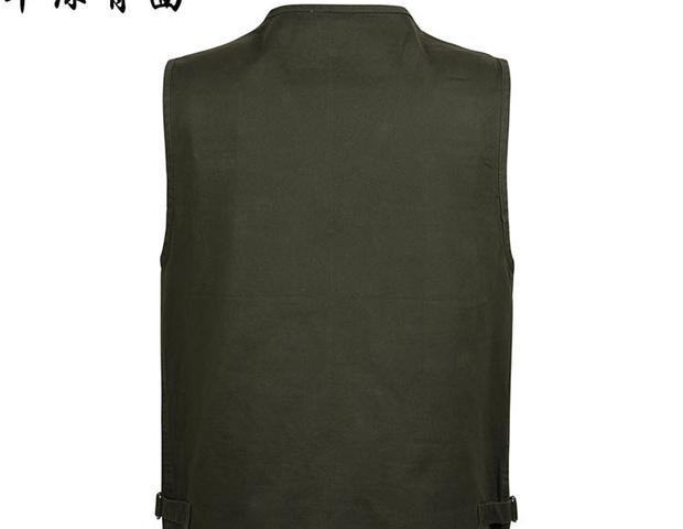Mùa xuân và mùa thu mẫu mới cotton đa túi XL chụp ảnh câu cá nhiều túi trung niên vest nam vest áo vest dạ nam trung niên