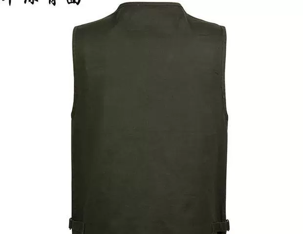 Mùa xuân và mùa thu mẫu mới cotton đa túi XL chụp ảnh câu cá nhiều túi trung niên vest nam vest áo thun nam body
