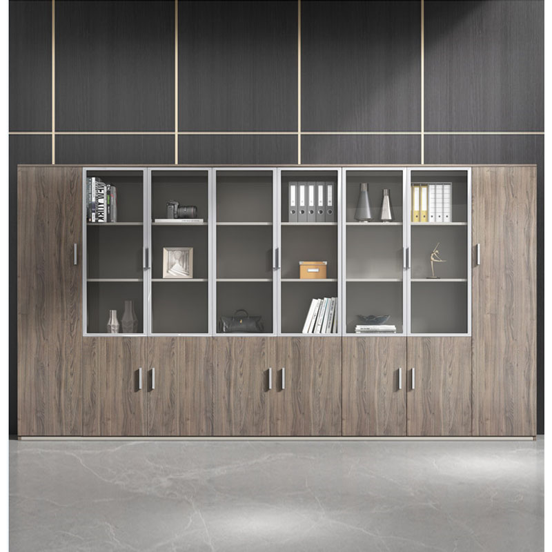 Plate Office Cabinet Bookcase Information Cabinet File Cabinet Storage Containing Cabinet Wooden Bookshelf Glass Door Cabinet