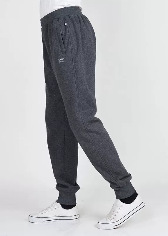 Mùa thu và mùa đông nam béo cộng với nhung dày lỏng mồ hôi nam cotton cộng với phân bón XL kín miệng quần tây nam giản dị