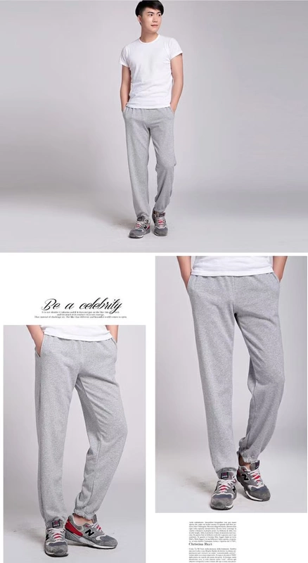 Mùa thu và mùa đông nam quần bó sát bằng vải cotton giản dị cộng với phân bón XL nam cộng với quần nhung dày quần nam shop quần áo nam