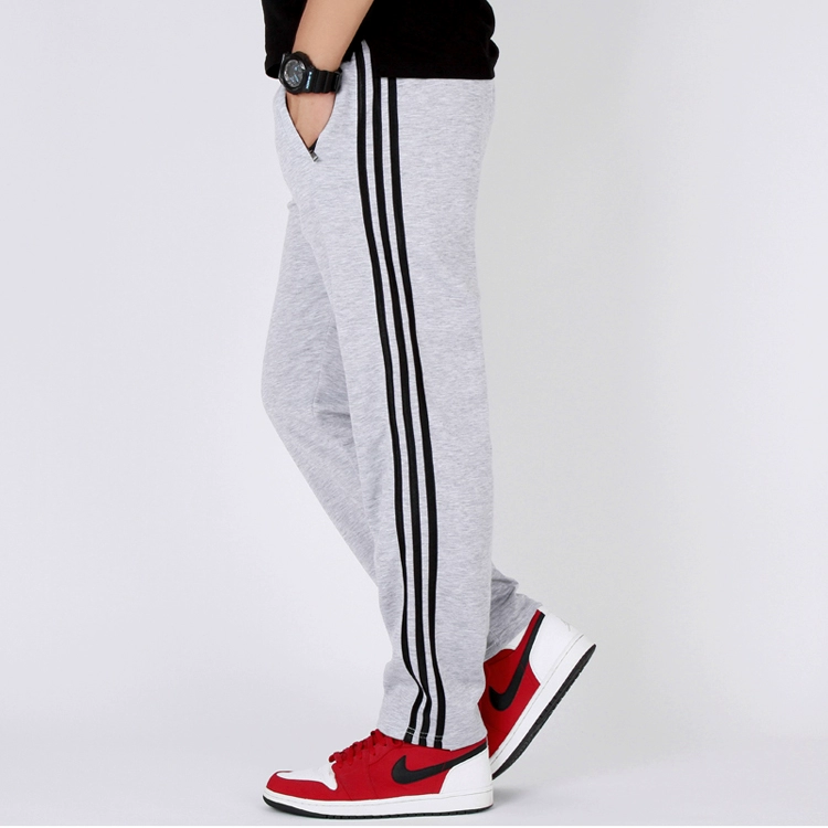 Mùa thu và mùa đông nam béo cộng với nhung dày lỏng mồ hôi nam cotton cộng với phân bón XL quần chân thẳng quần tây nam giản dị