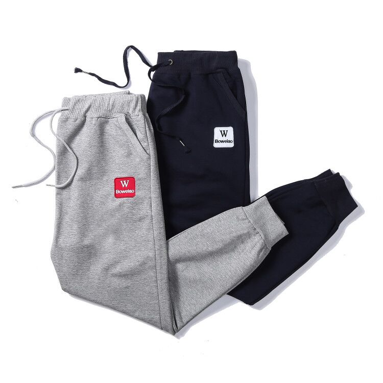 Mùa thu và mùa đông cộng với quần thể thao nhung nam cotton kín miệng quần trẻ trung cộng với chất béo cộng với kích thước chân bảo vệ quần lỏng lẻo quần vải nam