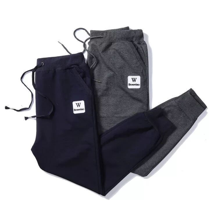 Mùa thu và mùa đông cộng với quần thể thao nhung nam cotton kín miệng quần trẻ trung cộng với chất béo cộng với kích thước chân bảo vệ quần lỏng lẻo jogger nam