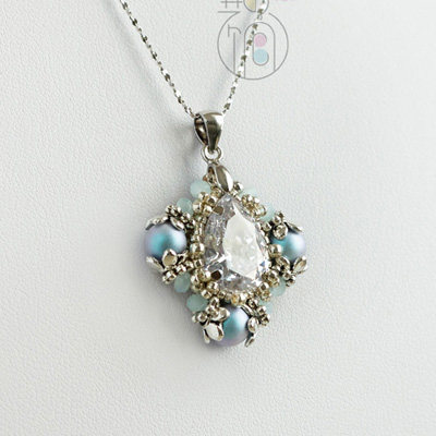 Austrian pearl zircon DIY beaded necklace pendant for friends and girlfriends birthday gift