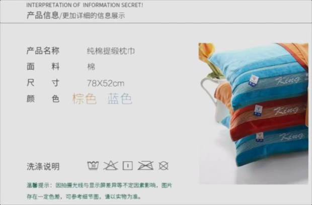 Khăn gối vàng cotton đơn giường cung cấp Thoải mái cotton mềm mại thoáng khí khăn gối - Khăn gối khăn trải gối