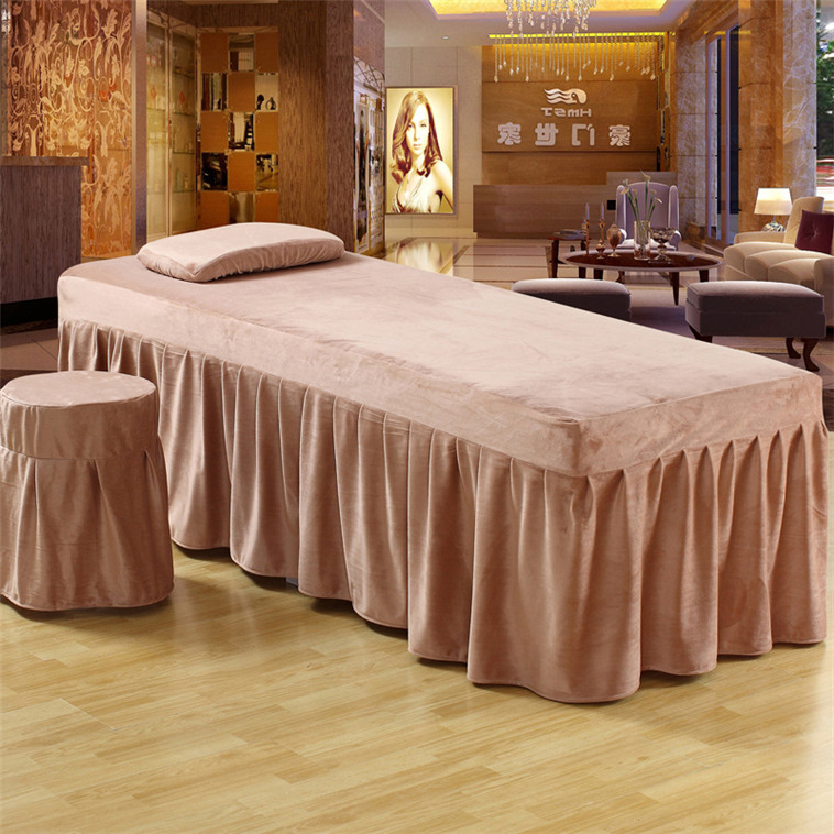 Tinh Beauty khăn trải giường gia đình bốn châu Âu cao cấp nhung giường massage ấm dày là trong bộ tùy chỉnh của bông đơn giản - Trang bị tấm bộ ga giường spa