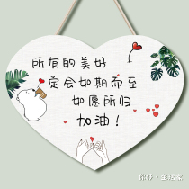 ins wind cute home inspirational creative Bedroom room Living room hanging door pendant Door number Girl heart listing