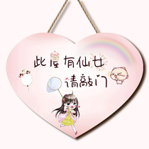 Welcome the little fairy lovely Princess dormitory room bedroom decoration listing door hanging ornaments girl heart