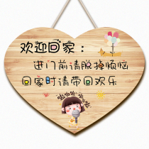 Creative cute home decoration listing bedroom room hanging door household door number couple welcome home pendant