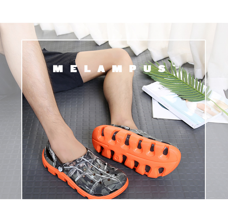 Giày đế xuồng nam mùa hè không trơn đế dày Hàn Quốc Giày nam đế bệt dép quai hậu