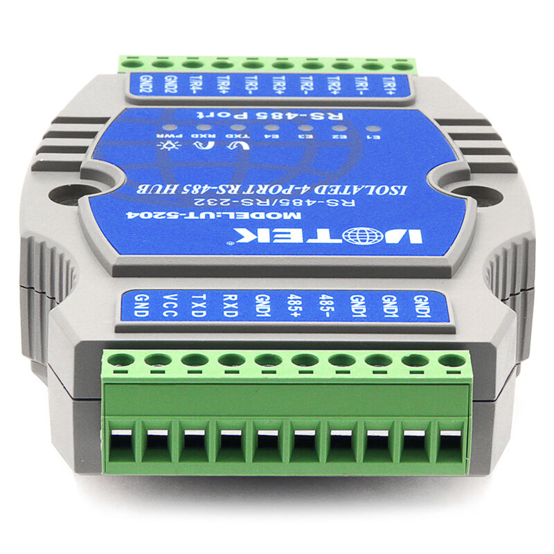 yutai 485 hub 4-port photoelectric isolation industrial lightning protection 1-way to 4-way rs485 distributor ut-5204 1-way to 4-way 485 sharer communication module 1-way to 4-way signal