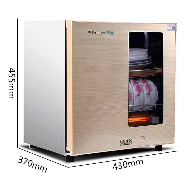 Vanpao Disinfection Bowl Tray Cabinet Home Commercial Standing Desk Double Door High Temperature Stainless Steel Disinfection Bowl Tray Cabinet Large Capacity