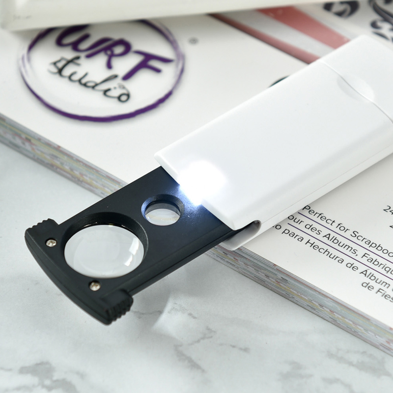 Portable magnifying glass with light High-definition mirror diamond waist code identification jewelry antique calligraphy and painting