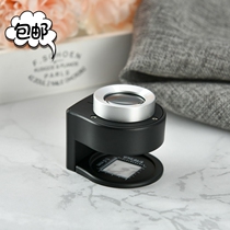 30 times high definition mirror textile weft dense glass magnifying glass with lamp scale fabric density mirror desktop magnifying glass