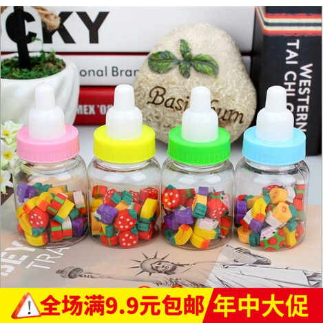 Korean creative stationery bottle eraser cute shape alter eraser student gift opening prize