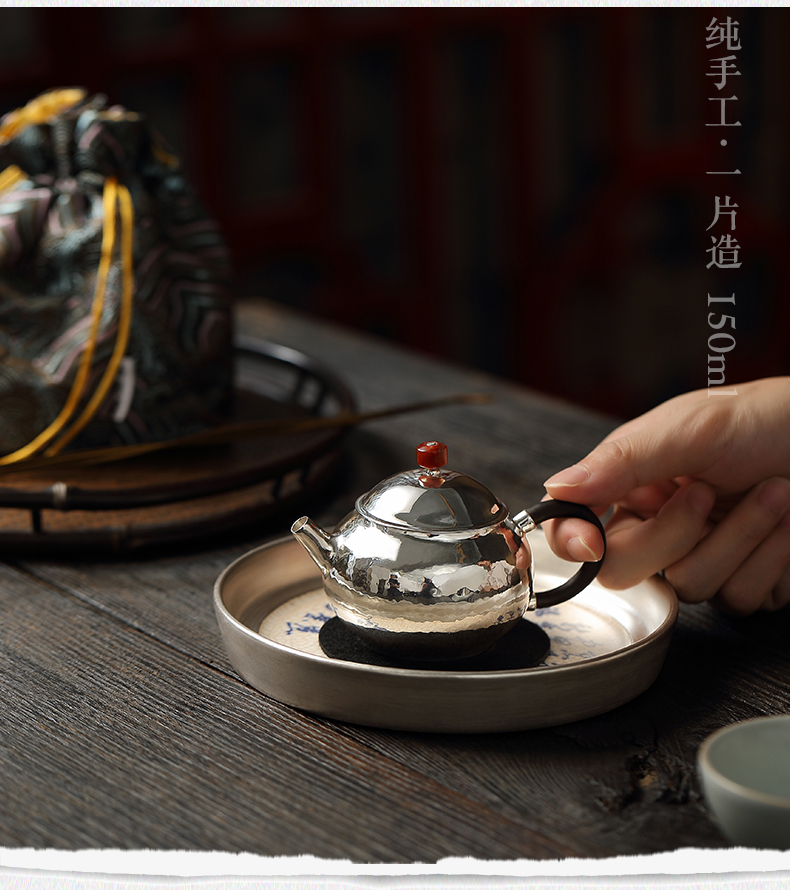 "Xun brother how 】 【 saybot silver pot teapot kettle household manual kung fu tea silver tea set