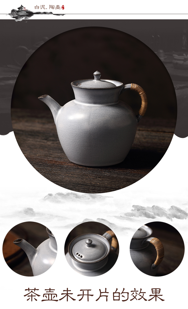 Jingdezhen Vatican rock hall soda glaze large teapot manual old mud teapot kung fu tea set piece of clay POTS