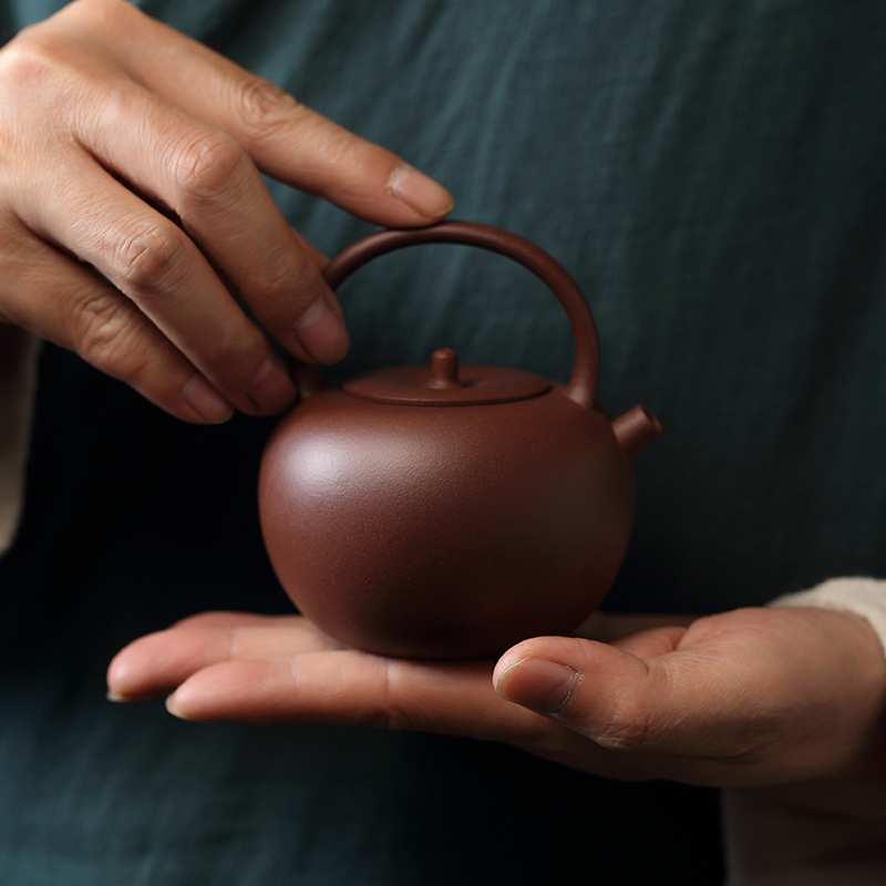 Wu Yafei HaiRong 】 【 hundred too a type it undressed ore purple clay tea set all hand home tea kettle