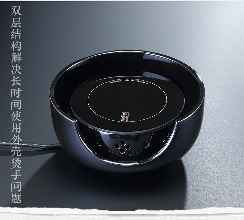 Long Yin lent electric TaoLu household iron pot of tea stove to boil tea machine desktop.mute ceramic furnace burn boiled tea with silver pot