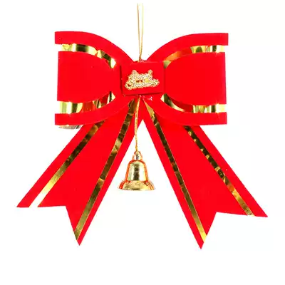 Soft blue ruoting Christmas decorations Christmas tree pendant Garland accessories accessories Korean Bell bow Red