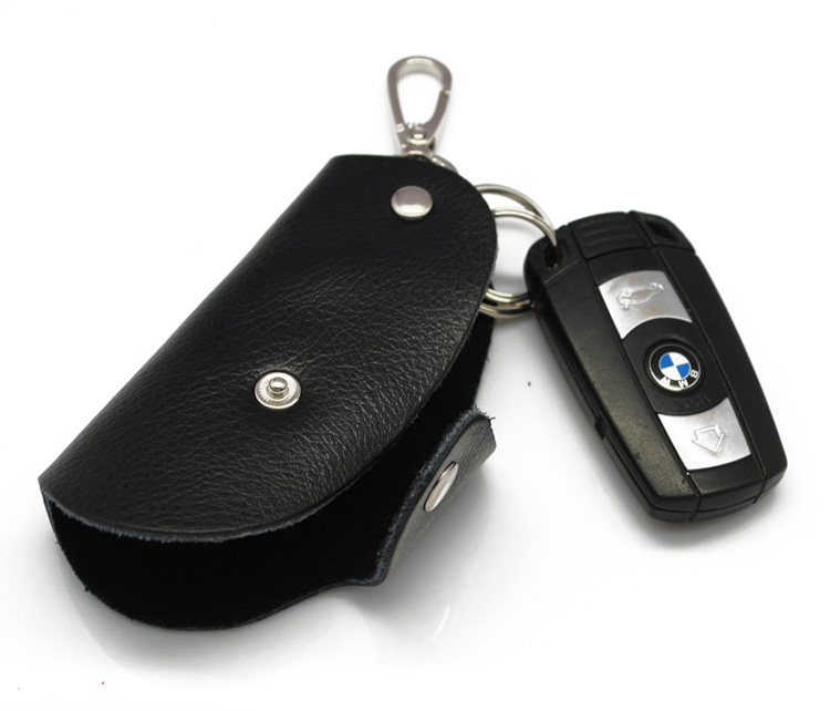 真皮汽车钥匙包打开效果