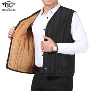 Mùa thu và mùa đông nam trung niên cộng với áo nhung ở người già áo len đan ấm
