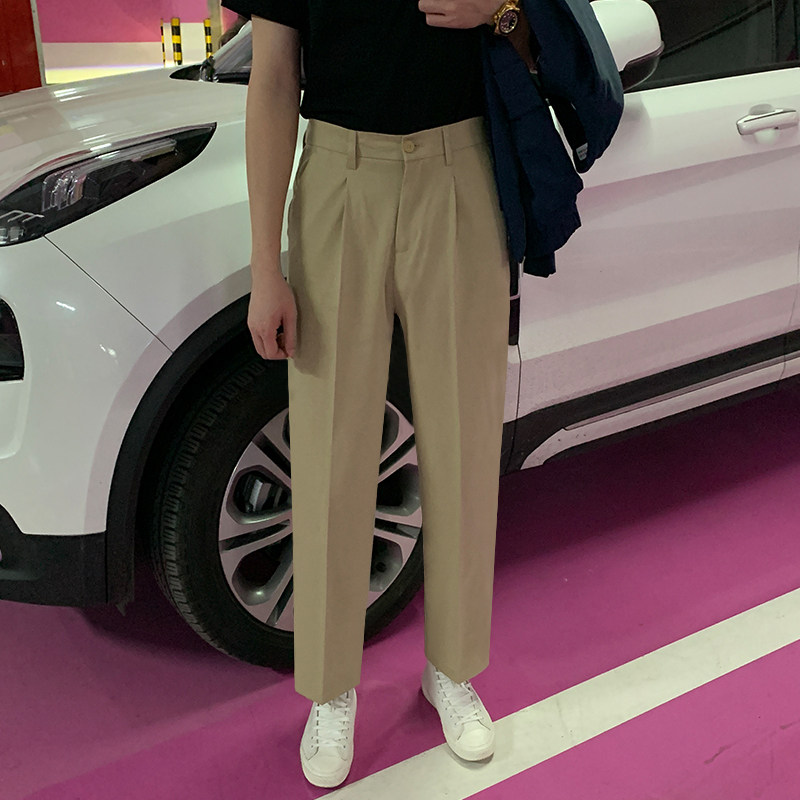 South Korea's new spring fresh straight pants men's young fashion 2022 hundred loose casual pants