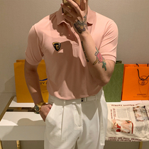 BROTHER Summer Mens Lapel Animal Embroidery T-Shirt Paul Shirt Japanese Vintage Casual POLO Short Sleeve 2021