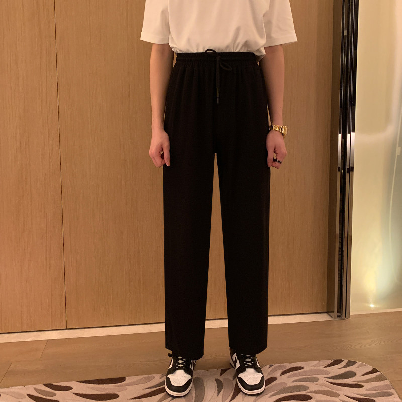 Relax loose loose casual pants men summer new comfort soft lazy wind and popular straight pants pants men