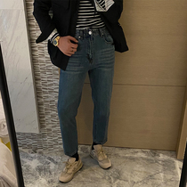 Brother Homemade Spring Fashion Men Cat Nine Pants in Korean Fashion Skin and Jeans Boy Tide