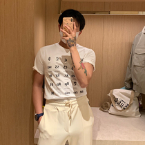 BROTHER Summer Mens Letter Print Short Sleeve Korean Youth Popular Half Sleeve Round Neck Cotton T-shirt Round Tide