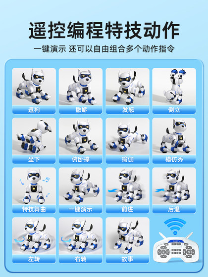 智能机器狗儿童声控玩具小狗遥控编程走路女孩电动机器人男孩礼物