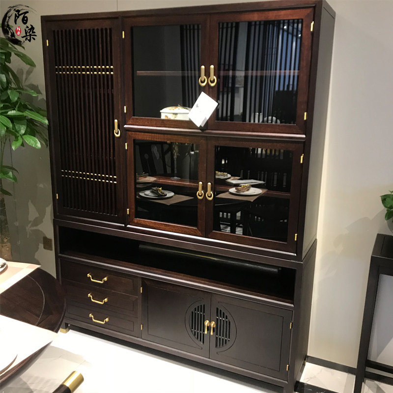 New Chinese dining cabinet solid wood tea cabinet Brazilian ebony dining room side cabinet living room storage cabinet wine cabinet locker