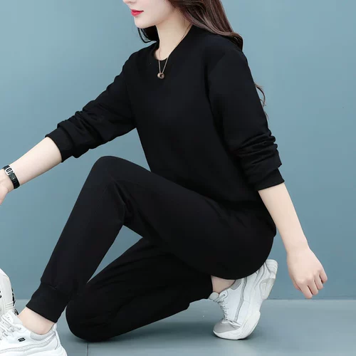 Черный весенний спортивный костюм, тонкая осенняя толстовка, комплект для спортзала для отдыха, 2025 года, для бега