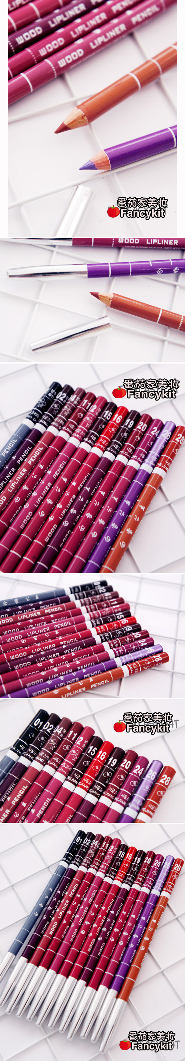 Tomato House Girl Beauty Loli Pink Dì Dark Red Waterproof Non-mark Lip liner Lip Pencil chì viền môi