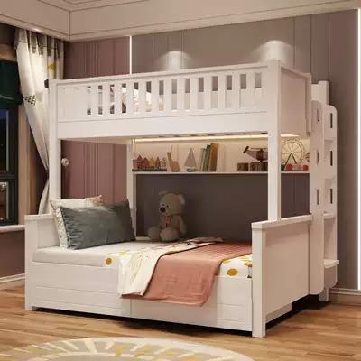 Solid Wood upper and lower beds double two layers parallel combination children small apartment adult simple child parallel split