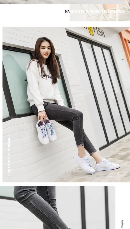 Giày nữ Anta 2018 mới mùa thu đông chính hãng giày thường màu trắng nhỏ trắng giày da thể thao nữ
