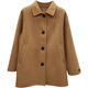 HTBT custom camel double-sided wool coat women's short style small winter new loose high-end woolen coat