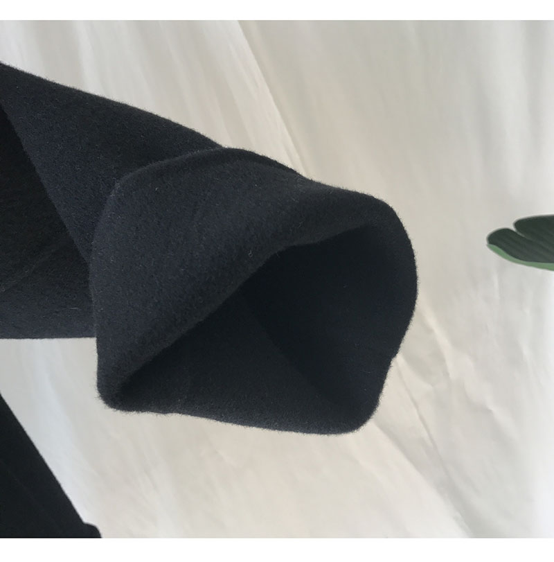 Mùa đông 18 mới áo len cashmere hai mặt ngắn nhỏ lỏng lẻo áo khoác phao nữ