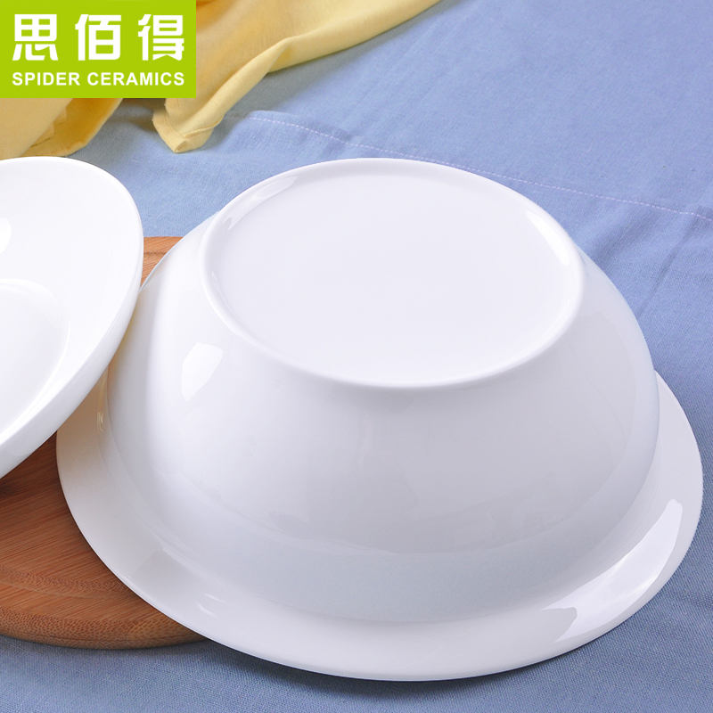 Think hk to pure white ceramic 9 inches round the product pot lead - free large ceramic bowl of soup basin with cover pot soup pot soup