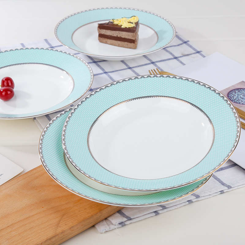 Think hk ipads porcelain plates of household of Chinese style deeply soup plate FanPan fruit dessert cold dish dish ceramic tableware 4 times