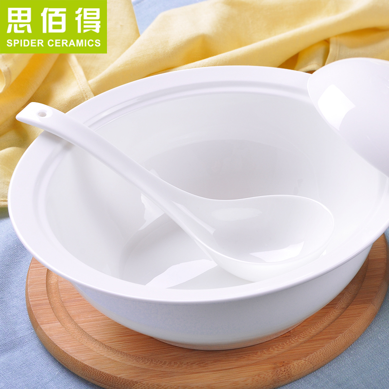 Think hk to pure white ceramic 9 inches round the product pot lead - free large ceramic bowl of soup basin with cover pot soup pot soup