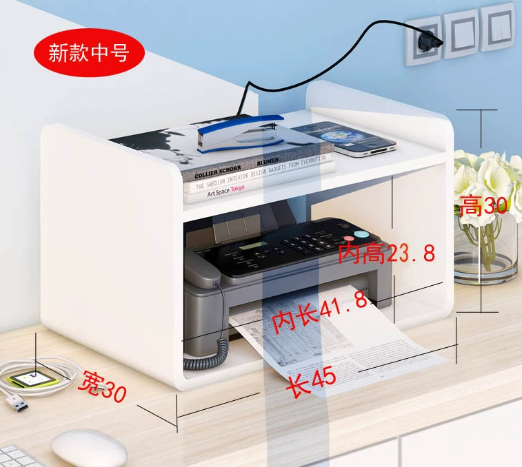 Tùy chỉnh nhiều lớp máy in kệ giá máy tính để bàn lưu trữ giá bàn tập tin kệ sách mảnh vụn hoàn thiện - Kệ