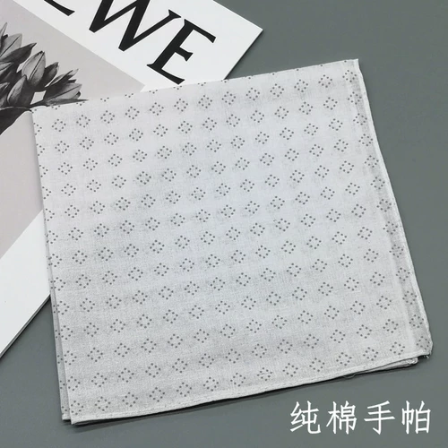 Старомодный носовой платок подходит для мужчин и женщин, хлопковый классический шарф для пожилых людей