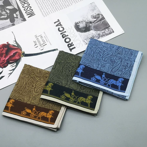 Хлопковый мягкий носовой платок, классическое хлопковое полотенце от пота, шарф в английском стиле, в британском стиле